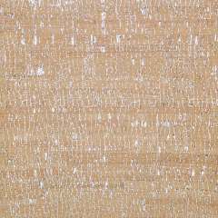 Embossed Hot Silver Natural Cork Fabric - Mesh Texture