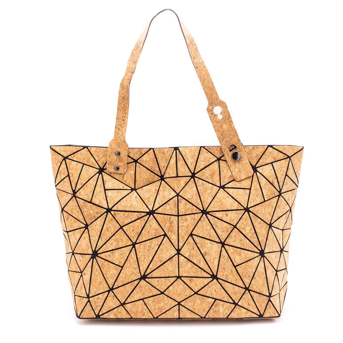 Geometric Cork Tote Handbag