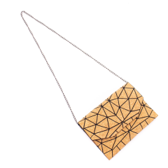 Cork Geometric Chain Crossbody Bag