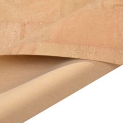 Natural cork paneled fabric - bread grain