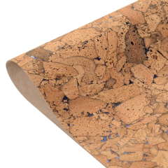 Gold inlaid carbonized natural cork fabric - bread grain