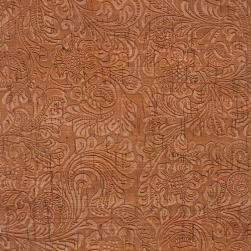 Flora Emboss on Color Cork Leather
