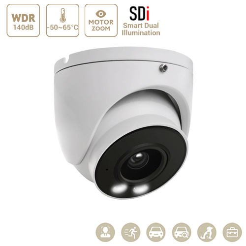 8MP/5MP/4MP/2MP Motorized Dome EiZMind Smart Light Camera