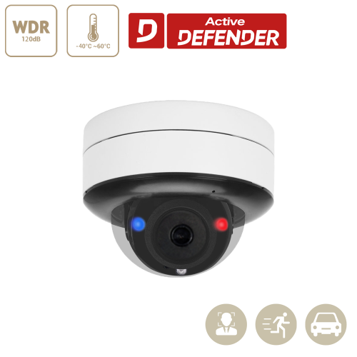 8MP/5MP/2MP Fixed Dome EiZSense ActiveDefender Camera