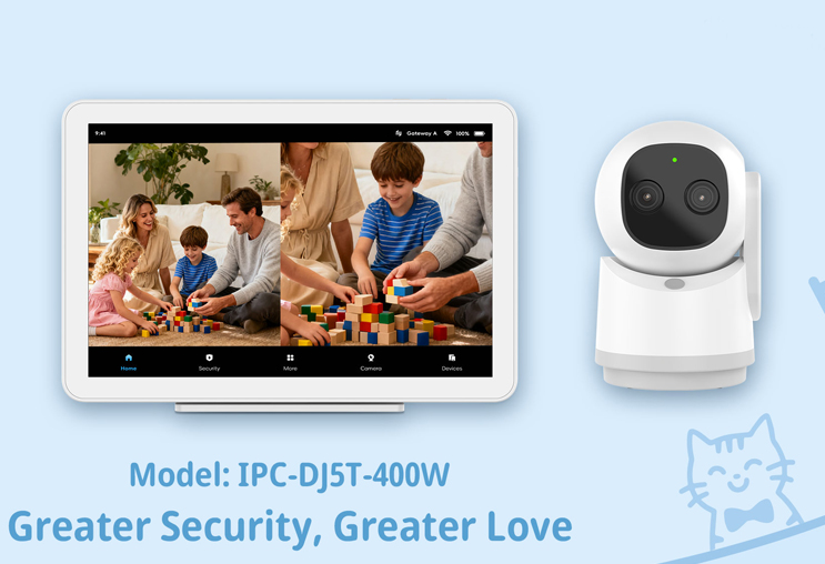 New product: baby monitor camera DJ5T, dual lens, PTZ