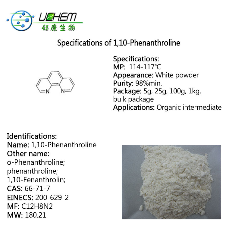 Factory price Organic 1,10-Phenanthroline CAS 66-71-7 in stock