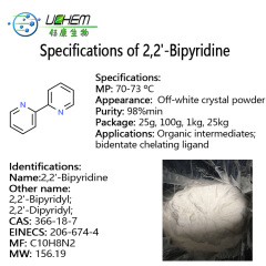 China factory 2,2'-Bipyridine CAS 366-18-7 98% 2,2'-Dipyridyl in stock