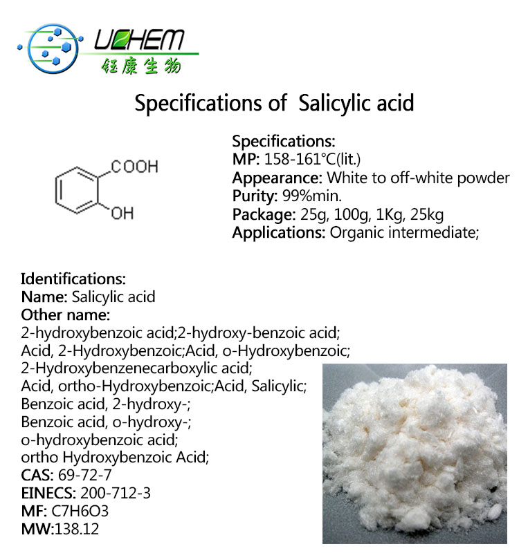 Factory supply 99% Raw Material powder cas 69-72-7 Salicylic Acid