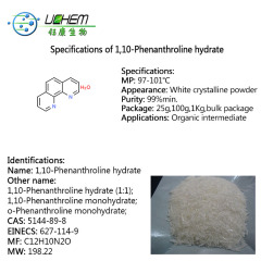 High quality 99% 1,10-Phenanthroline hydrate CAS 5144-89-8 for sale large quantity in stock