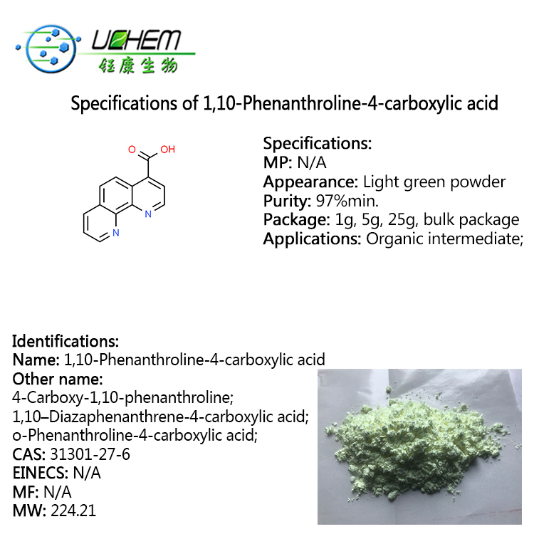 High Quality 97% 1,10-Phenanthroline-4-carboxylic acid CAS 31301-27-6