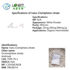 High quality Enclomiphene citrate CAS 7599-79-3 with best price