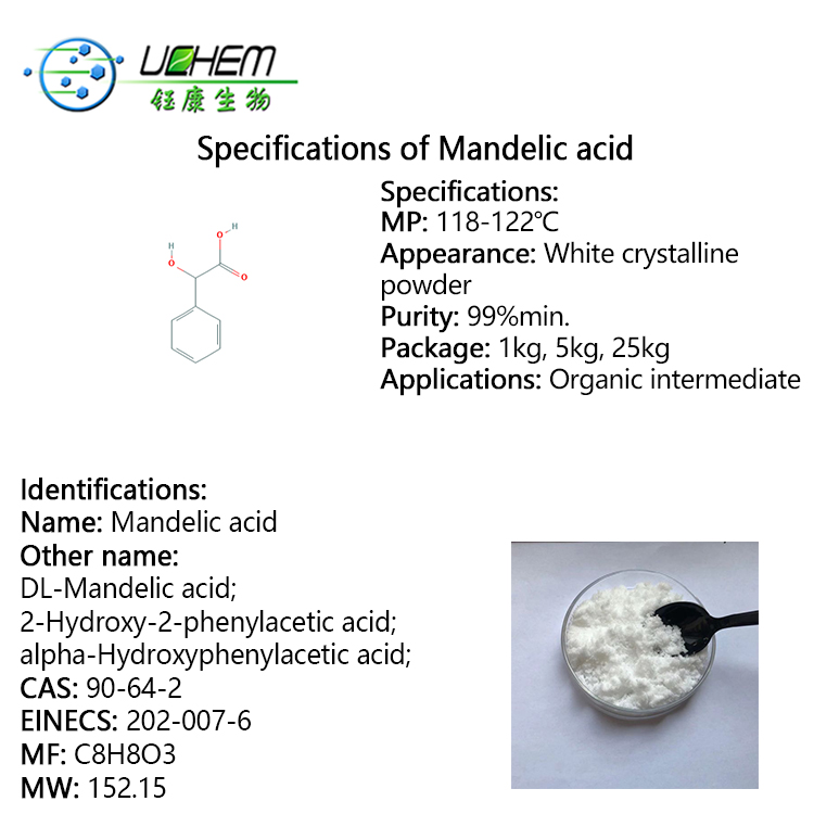 Top quality Mandelic acid / DL-Mandelic acid powder CAS 90-64-2 with best price