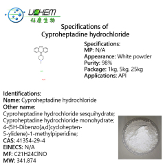 Hot selling high quality Cyproheptadine hydrochloride CAS 41354-29-4 with reasonable price