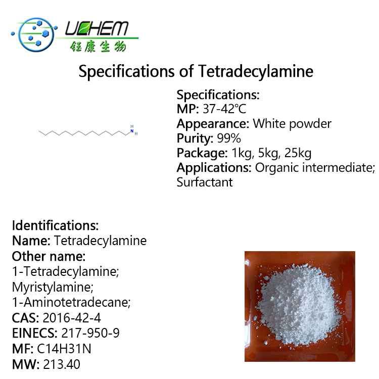 High quality Myristylamine / 1-Tetradecylamine CAS 2016-42-4 in stock