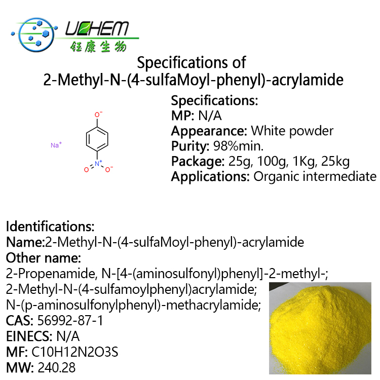 Factory supply 2-Methyl-N-(4-sulfaMoyl-phenyl)-acrylamide CAS 56992-87-1 with best price