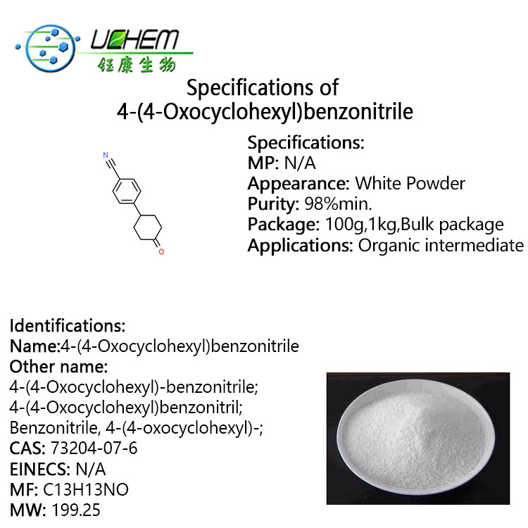 High Purity 4-(4-Oxocyclohexyl)benzonitrile cas 73204-07-6 With reasonable price