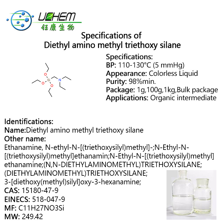 High Purity Diethyl amino methyl triethoxy silane cas 15180-47-9 with low price
