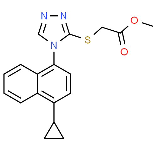 Methyl 2-[[4-(4-cyclopropylnaphthalen-1-yl)-4H-1,2,4-triazol-3-yl]thio]acetate cas 1533519-85-5