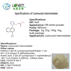 Methyl 2-[[4-(4-cyclopropylnaphthalen-1-yl)-4H-1,2,4-triazol-3-yl]thio]acetate cas 1533519-85-5