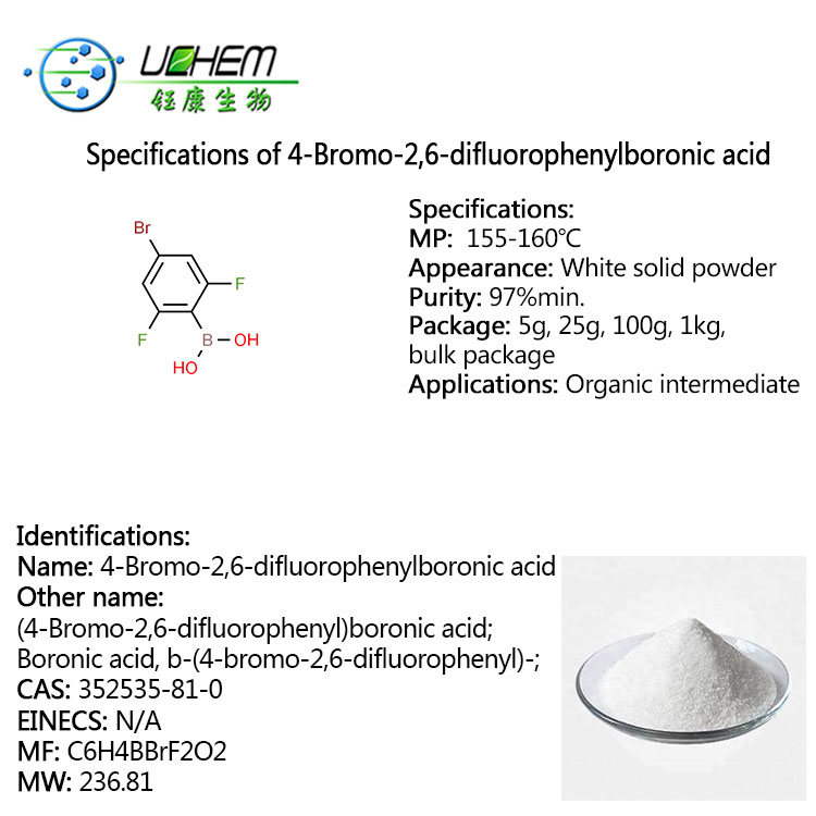 High quality 4-Bromo-2,6-difluorophenylboronic acid with low price CAS 352535-81-0