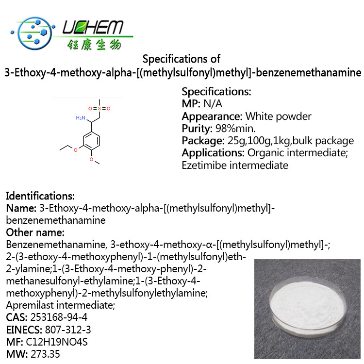 Factory direct sales 3-Ethoxy-4-methoxy-alpha-[(methylsulfonyl)methyl]-benzenemethanamine cas 253168-94-4