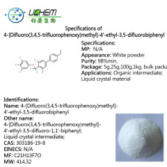 High quality 4-[Difluoro(3,4,5-trifluorophenoxy)methyl]-4'-ethyl-3,5-difluoro-1,1'-biphenyl cas 303186-19-8 Liquid crystal compounds in stock