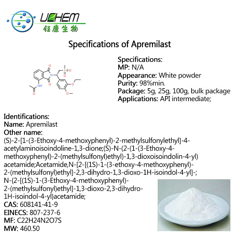 High quality 99% Apremilast with best price cas 608141-41-9