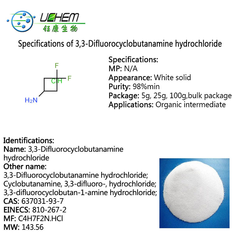 High quality 3,3-Difluorocyclobutanamine hydrochloride CAS 637031-93-7 with cheap price