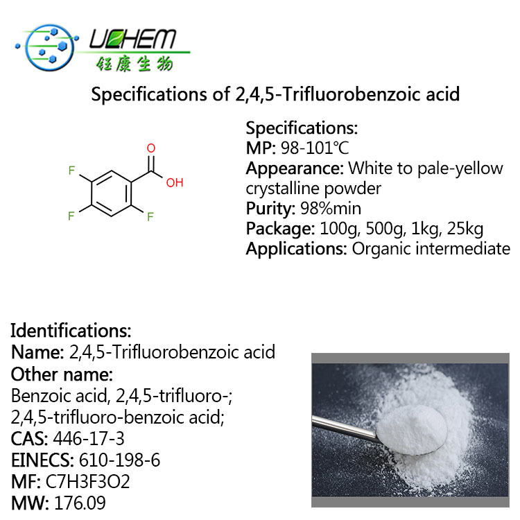High quality 2,4,5-Trifluorobenzoic acid CAS 446-17-3