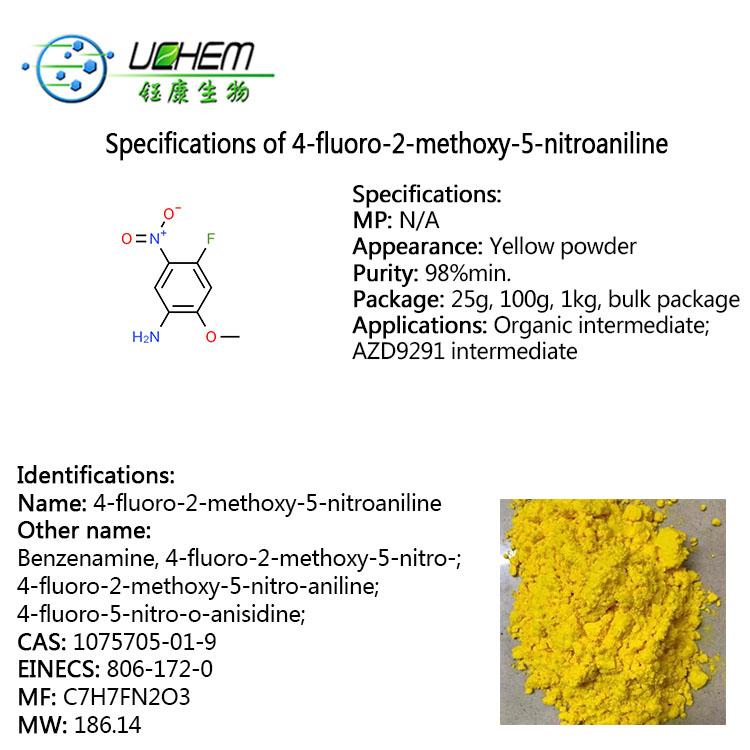High quality 4-fluoro-2-methoxy-5-nitroaniline CAS 1075705-01-9 in stock
