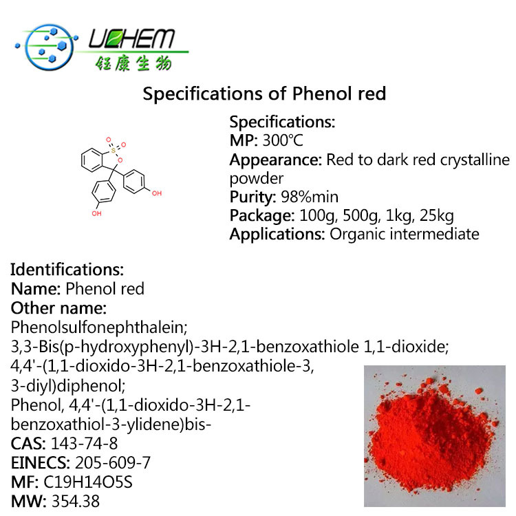 High Quality Phenol red CAS 143-74-8 in stock