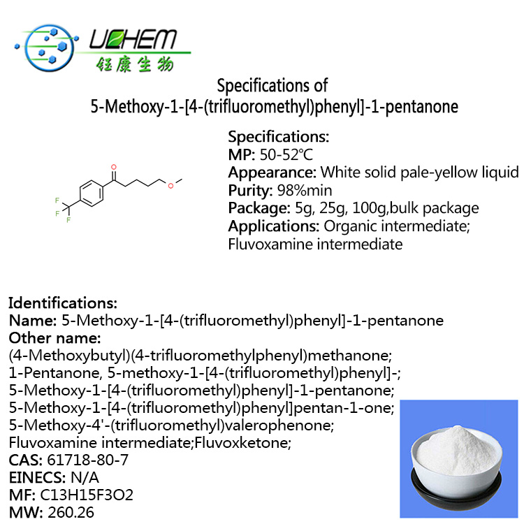 High Quality 5-Methoxy-1-[4-(trifluoroMethyl)phenyl]-1-pentanone with good price CAS 61718-80-7