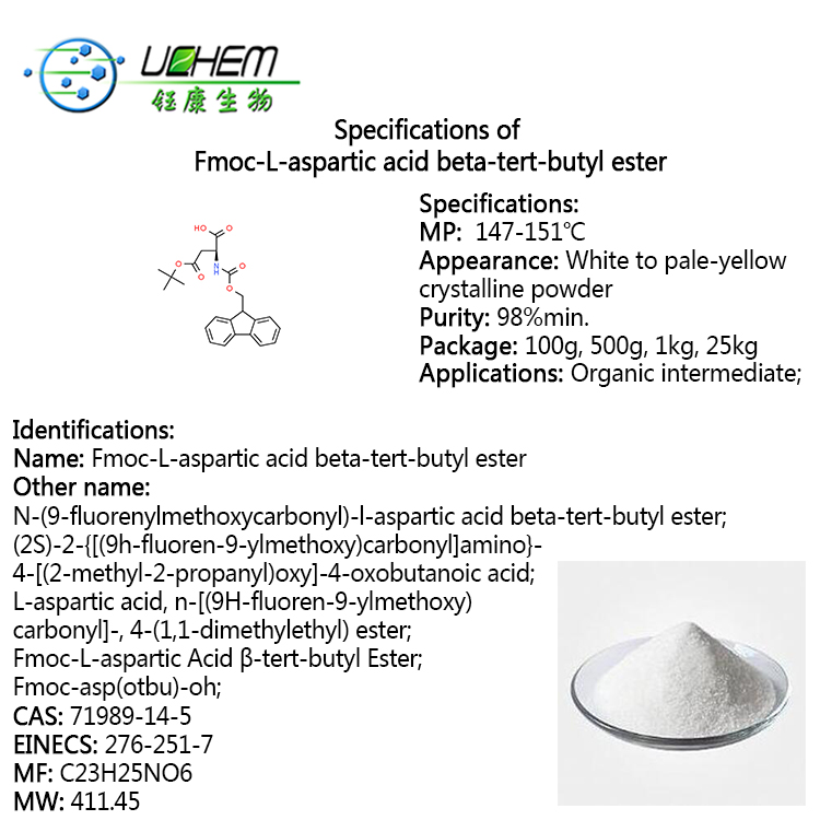High quality Protected Amino Acid Fmoc-Asp(OtBu)-OH CAS 71989-14-5