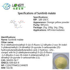 Supply high quality Sunitinib Malate cas 341031-54-7 in stock