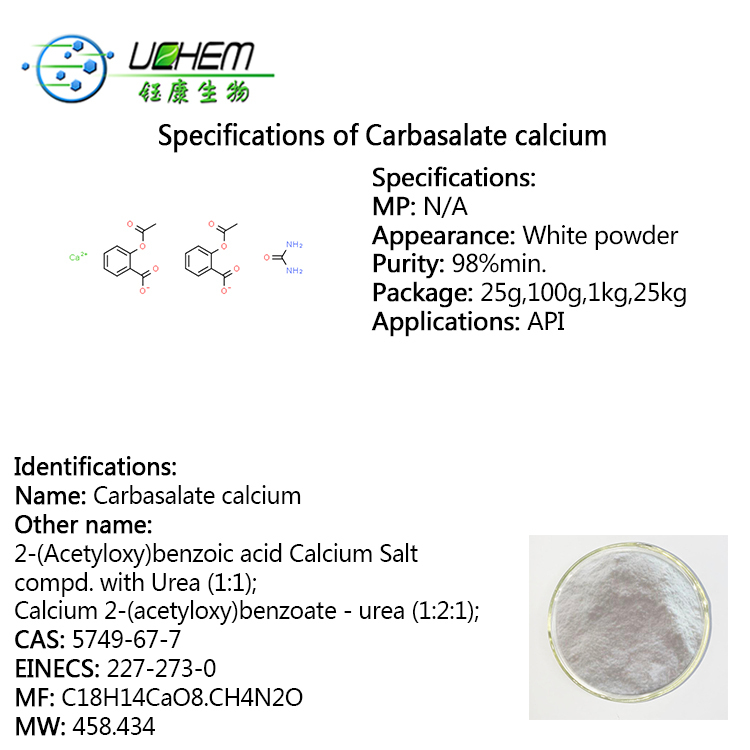 Top quality Carbasalate calcium powder cas 5749-67-7 with reasonable price