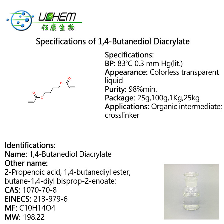High quality 1,4-BUTANEDIOL DIACRYLATE cas 1070-70-8 with fast delivery