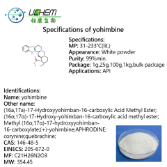 High quality Yohimbine cas 146-48-5 with fast delivery