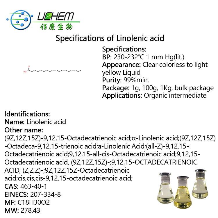 High quality Linolenic acid cas 463-40-1 with best price
