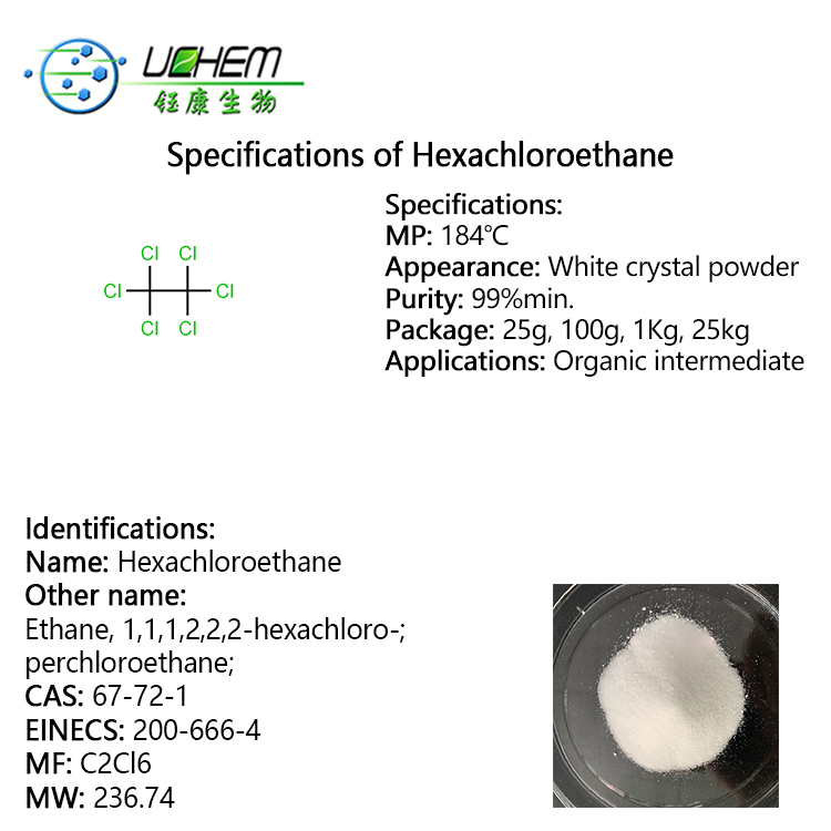 Factory Supply 99% Hexachloroethane cas 67-72-1 with good price