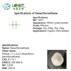 Factory Supply 99% Hexachloroethane cas 67-72-1 with good price