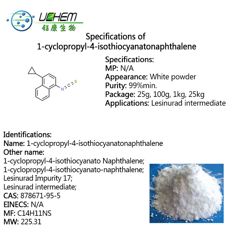 Supply high quality 1-Cyclopropyl-4-isothiocyanatonaphthalene cas 878671-95-5
