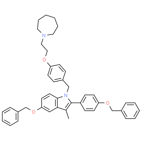 Supply high quality 1-[4-(2-azepan-1-yl-ethoxy)-benzyl]-5-benzyloxy-2-(4-benzyloxy-phenyl)-3-methyl-1h-indole cas 198480-21-6