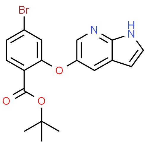 Supply high quality 4-Bromo-2-(1H-pyrrolo[2,3-b]pyridin-5-yloxy)benzoic acid 1,1-dimethylethyl ester cas 1628047-84-6