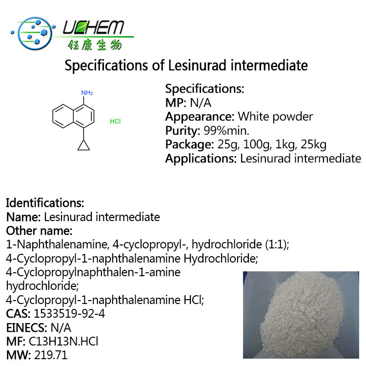 High quality 4-cyclopropylnaphthalen-1-amine hydrochloride with best price CAS 1533519-92-4