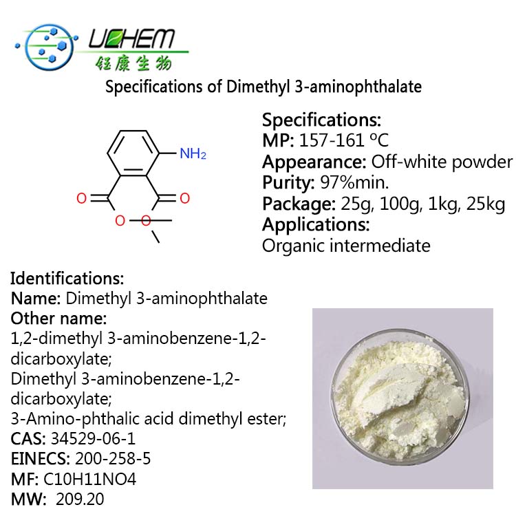 Factory supply Dimethyl 3-aminophthalate CAS 34529-06-1 with good price
