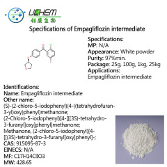 Factory supply (2-Chloro-5-iodophenyl)[4-[[(3S)-tetrahydro-3-furanyl]oxy]phenyl]methanone CAS 915095-87-3