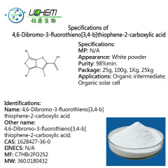 High quality 4,6-DibroMo-3-fluorothieno[3,4-b]thiophene-2-carboxylic acid cas 1628427-36-0