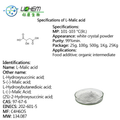 Hot sale high quality Malic acid / L-malic acid powder cas 97-67-6 with steady supply