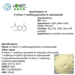 High quality 4-Chloro-7-methoxyquinoline-6-carboxamide CAS 417721-36-9 with best price