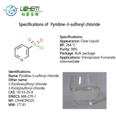High quality API raw material 99% Pyridine-3-sulfonyl chloride cas 16133-25-8 in stock